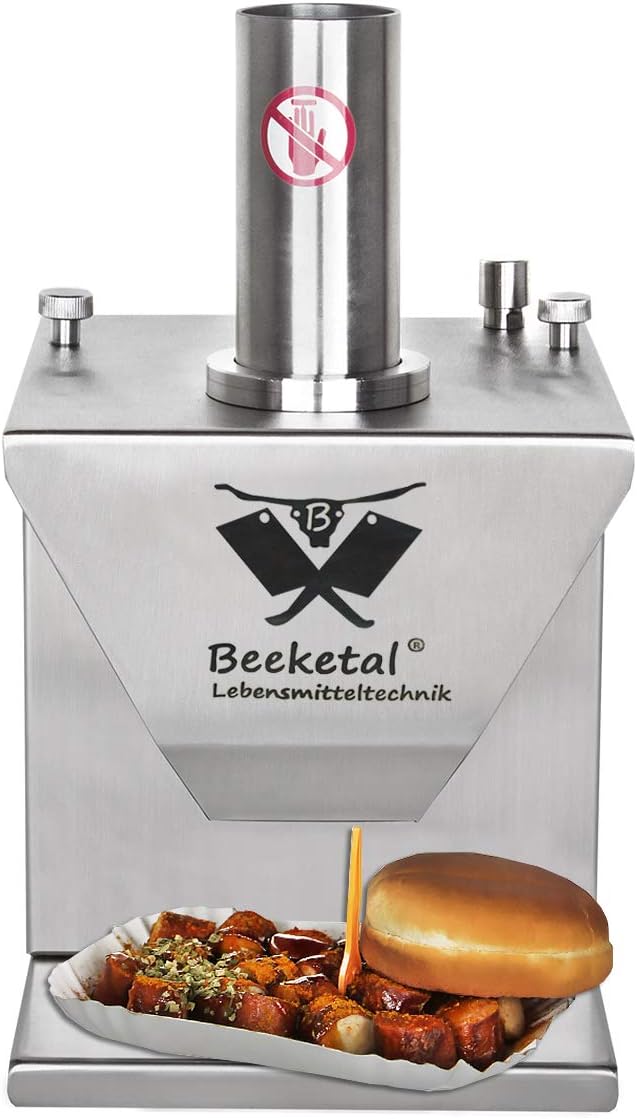 Beeketal 'CSB-3E' Profi Gastro Currywurst Schneider elektrisch mit Schnittstärkeneinstellung von 5-3