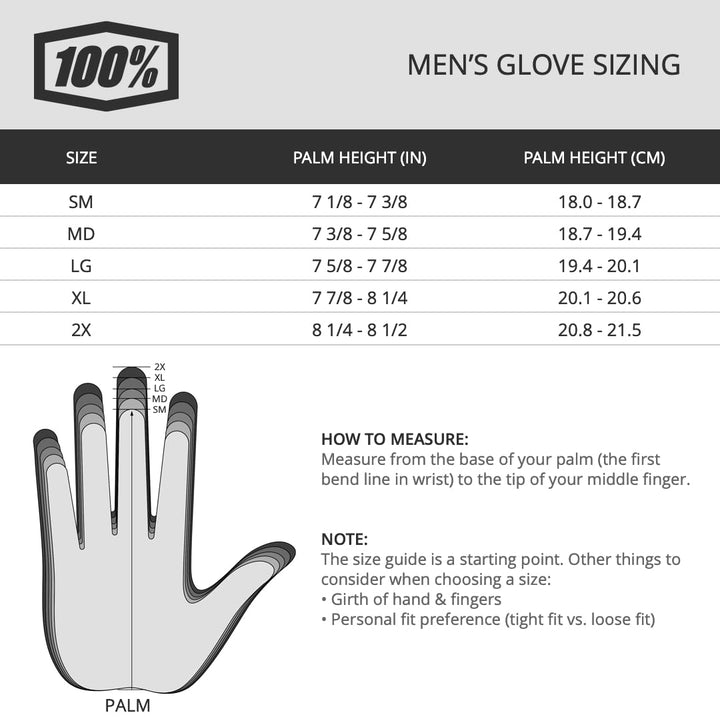 100% Men's Handschuhe Airmatic XL Silver, XL Silver