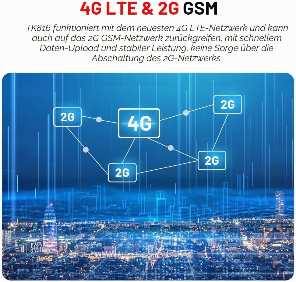 GPS Tracker 4G für Auto, mit Acc-Alarm ohne ABO, GPS-Sender Anti-Diebstahl-Echtzeit-Positionierungs-