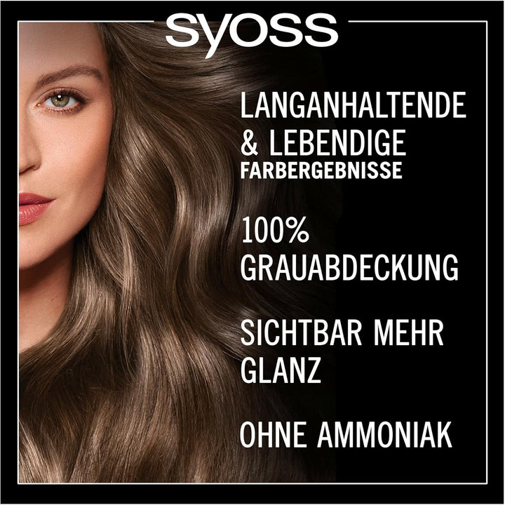 Syoss Oleo Intense Öl-Coloration 6-54 Kühles Dunkelblond Stufe 3 (115 ml), dauerhafte Haarfarbe mit