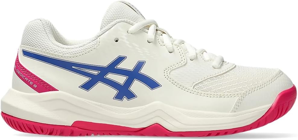 ASICS Jungen Gel-Dedicate 8 GsSneaker 34.5 EU Cream Dark Cobalt, 34.5 EU Cream Dark Cobalt