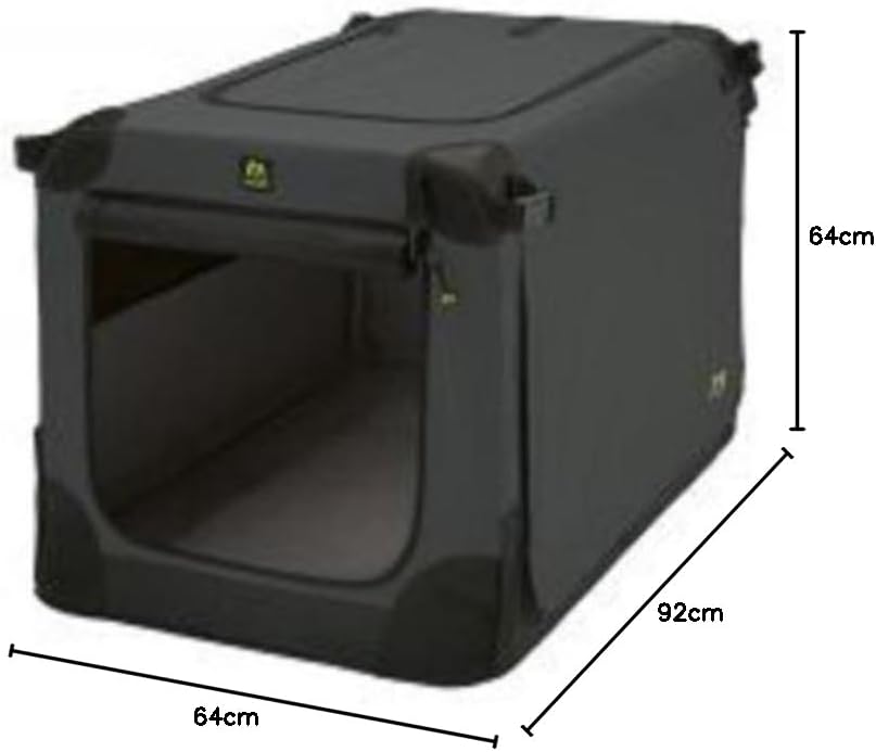 Maelson Soft Kennel Faltbare Hundebox -anthrazit- L 92 - (92 x 64 x 64 cm) Anthrazit L 92 x B 64 x H