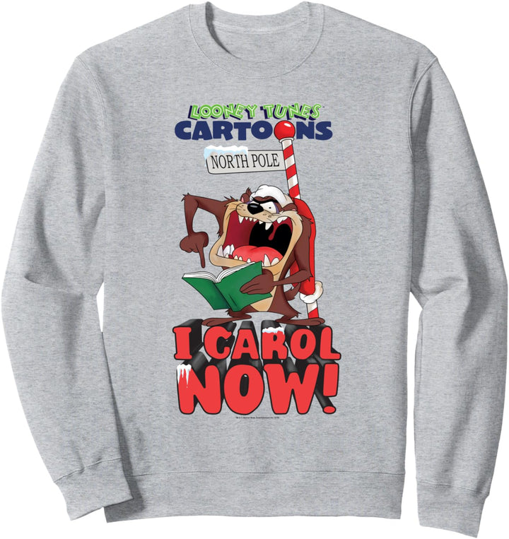 Looney Tunes Taz I Carol Now! Christmas Weihnachten Sweatshirt