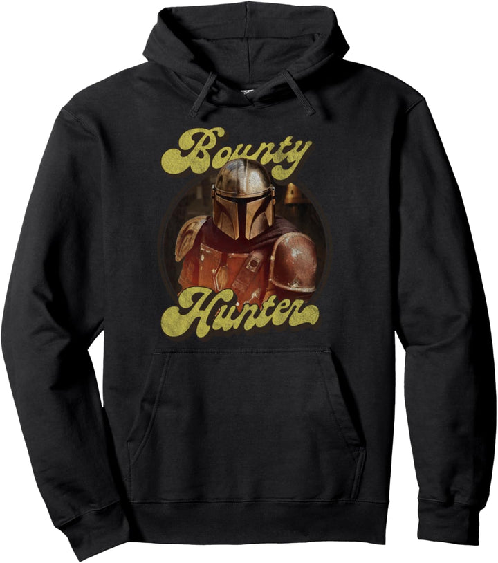 Star Wars The Mandalorian Retro Bounty Hunter Portrait Pullover Hoodie
