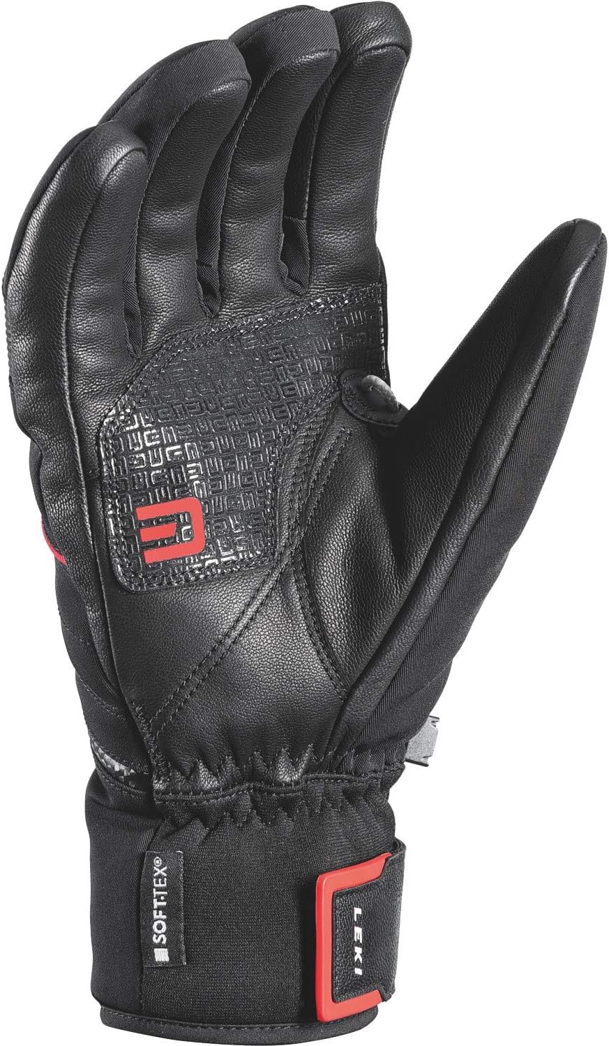 LEKI Unisex-Adult Stick 1 schwarz / rot, 1 schwarz / rot