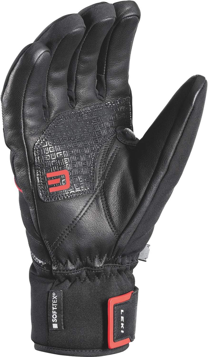 LEKI Unisex-Adult Stick 1 schwarz / rot, 1 schwarz / rot