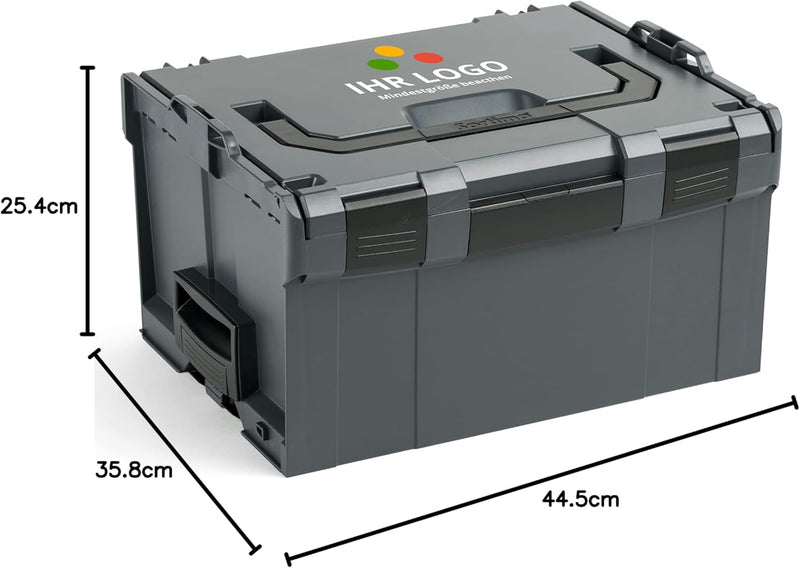 Bosch Sortimo L BOXX 238 Anthrazit individuell anpassbar mit Ihrem Logo | L BOXX Grösse 3 | Werkzeug