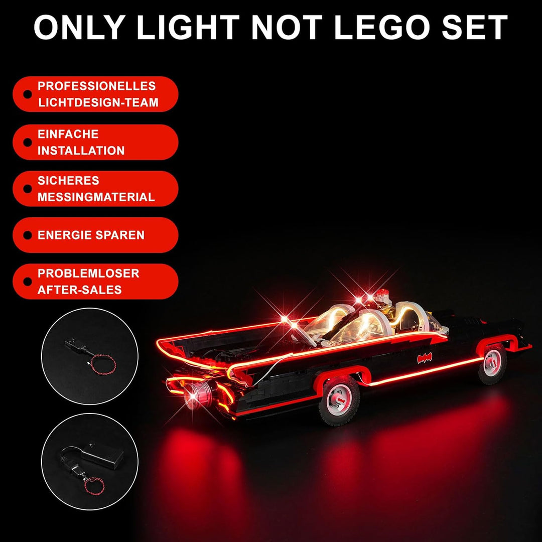LED Light Kit Compatible with Lego Batman: The Classic TV Series Batmobile, LED Lighting Set Compati