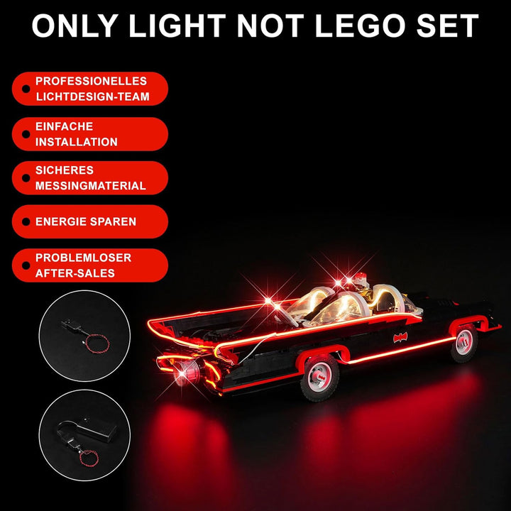 LED Light Kit Compatible with Lego Batman: The Classic TV Series Batmobile, LED Lighting Set Compati
