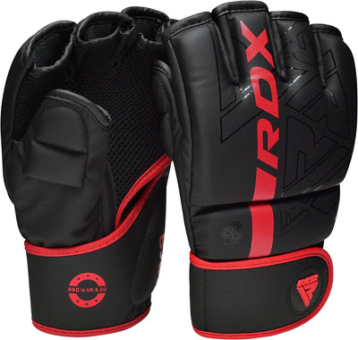 RDX Profi MMA Handschuhe Training, Kara Maya Hide Leder, Sparring Grappling Kampfsport Kickboxen Sch