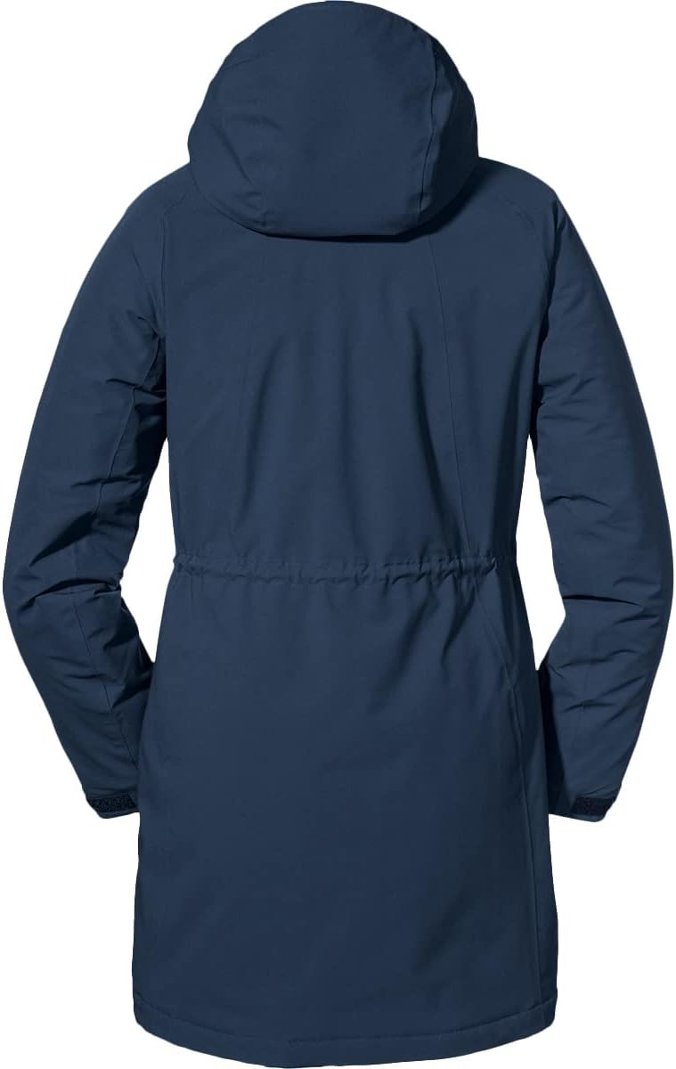 Schöffel Damen Insulated Jacket Bastianisee L, funktionale Winterjacke mit abnehmbarer Kapuze, wasse