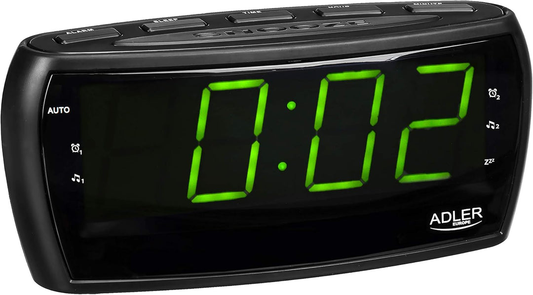 Radiowecker Uhrenradio Uhr Wecker AM/FM Radio Helligkeitsregler mit extra grossem Display Single, Si