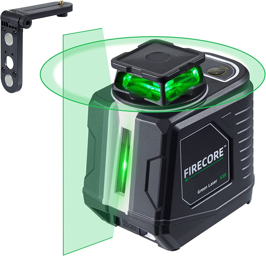 Firecore Kreuzlinienlaser, 360° selbstnivellierender Linienlaser mit horizontalen und vertikalen Lin