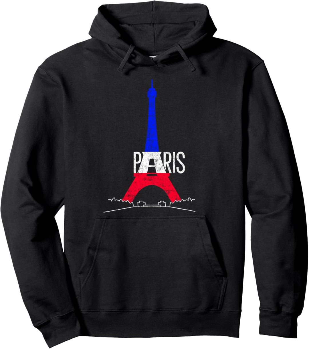 Paris Eiffelturm Frankreich Farben Nationalflagge Geschenk Pullover Hoodie