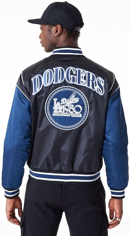New Era Varsity College Jacke - Satin Los Angeles Dodgers L-XL, L-XL