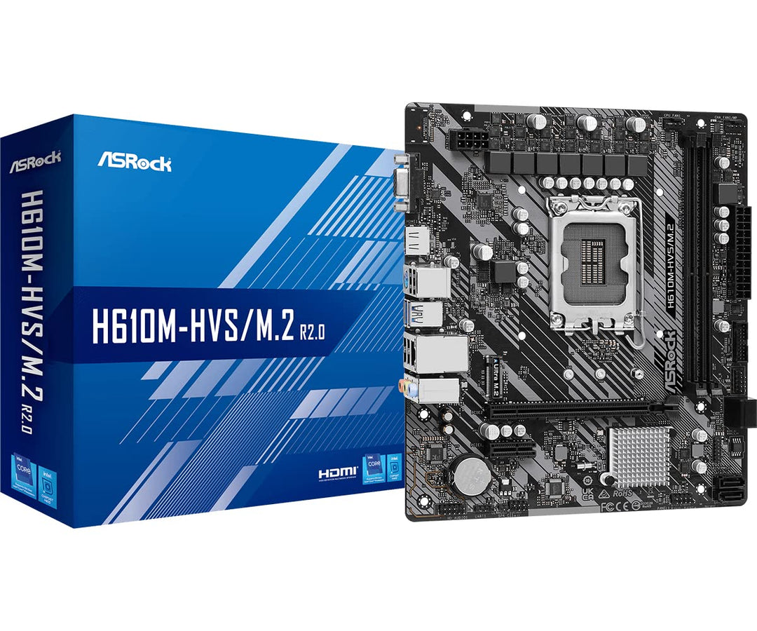 ASRock H610M-HVS/M.2 R2.0 Intel H610 LGA 1700 Micro ATX