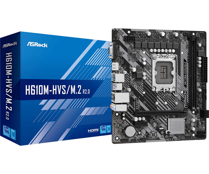 ASRock H610M-HVS/M.2 R2.0 Intel H610 LGA 1700 Micro ATX