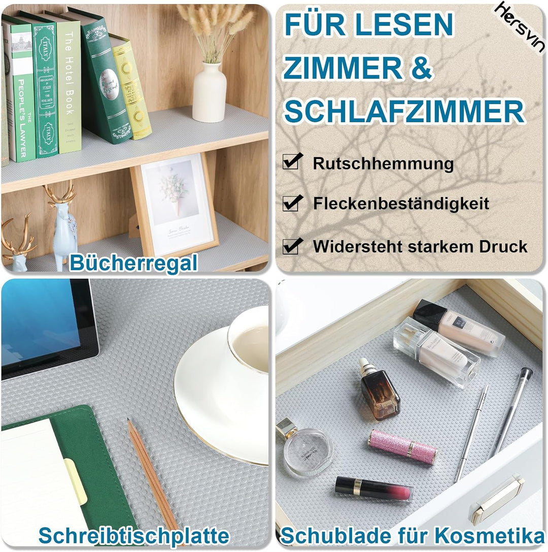 Hersvin Schubladenmatte (Übergrösse) 70cmx500cm Schrankpapier Schubladeneinlage Eva Wasserfest Nicht