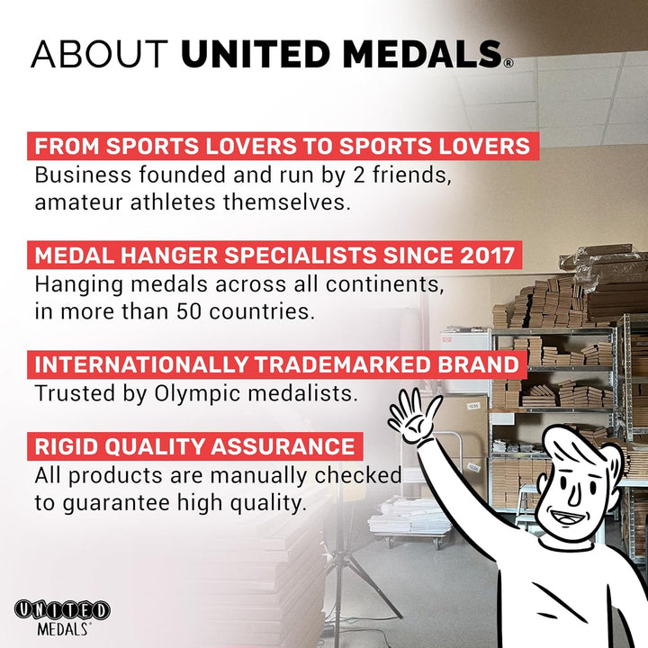 United Medals She Believed She Could So She Did Medaille Kleiderbügel | Edelstahl Medaillenhalter |