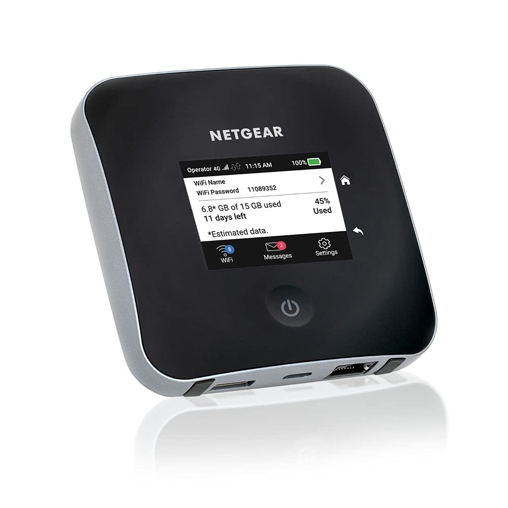 NETGEAR Mobiler WLAN Router mit SIM Karte | 4G LTE | bis 2000 MBit/s Download-Speed | Hotspot für 20