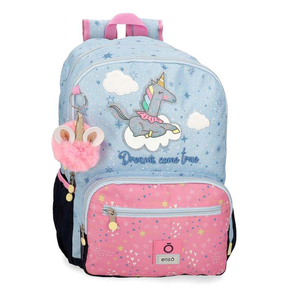 Enso Dreams Come True Schulrucksack mit zwei Fächern, mehrfarbig, 32 x 44 x 17 cm, Polyester doppelt