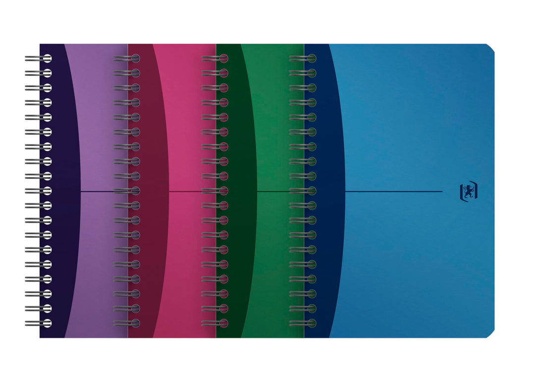 Oxford Spiralblock A6 liniert, Urban Mix, Spiral-Notizbuch, 4 Farben, 10 Stück, Liniert