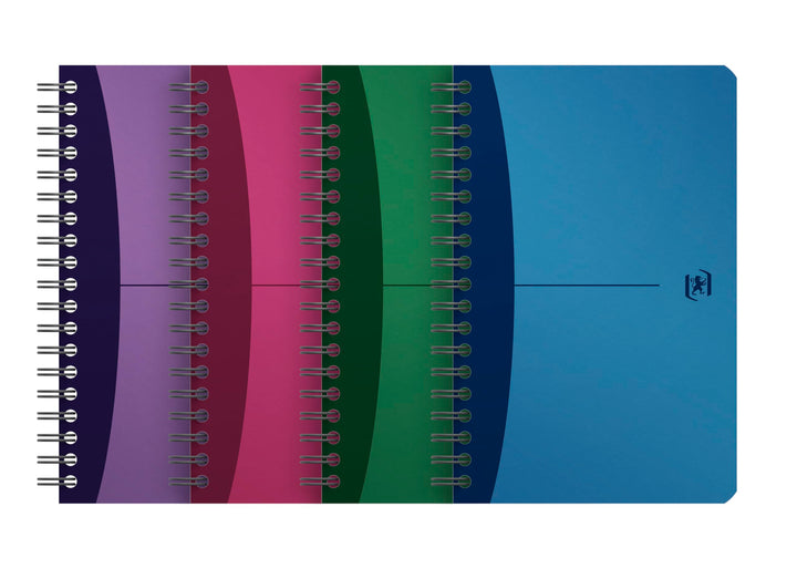 Oxford Spiralblock A6 liniert, Urban Mix, Spiral-Notizbuch, 4 Farben, 10 Stück, Liniert