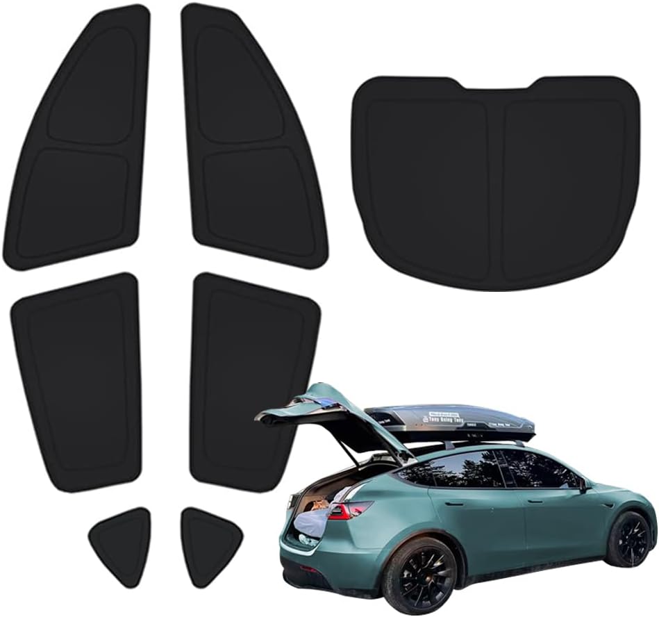 TESBEAUTY Upgraded Tesla Camping Sichtschutzvorhänge Sichtschutz Camping-Sonnenschutz Sonnenschirme