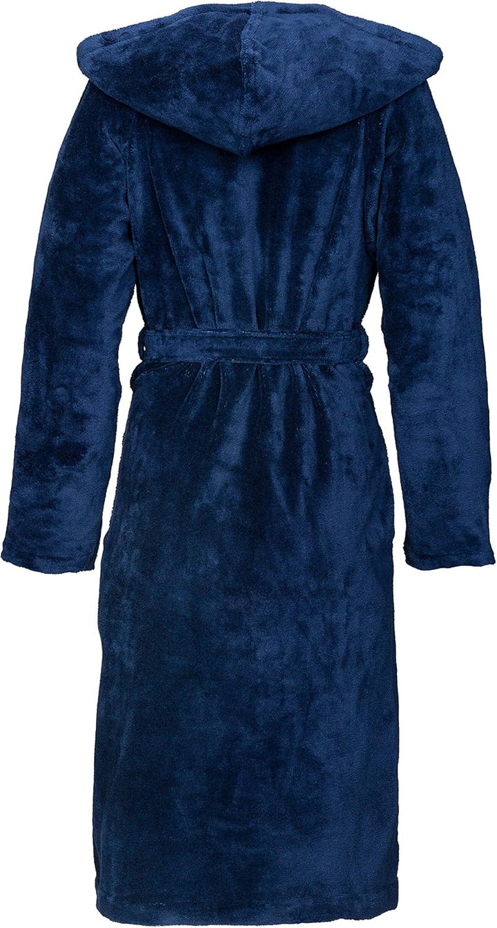Vossen Damen Bademantel Palermo, Einfarbig S Blau (Winternight 004), S Blau (Winternight 004)