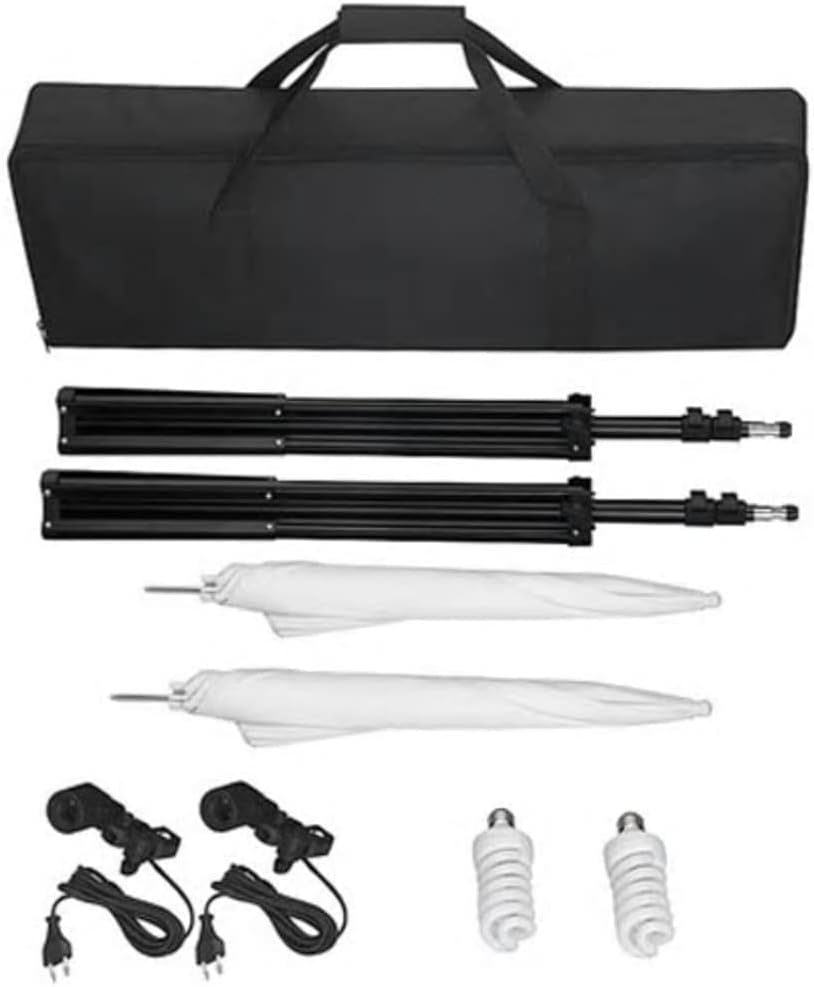 Fotostudio-Set mit Hintergrund, Beleuchtungssets, Stative, Schirme, 500 x 300 cm Baumwollhintergrund