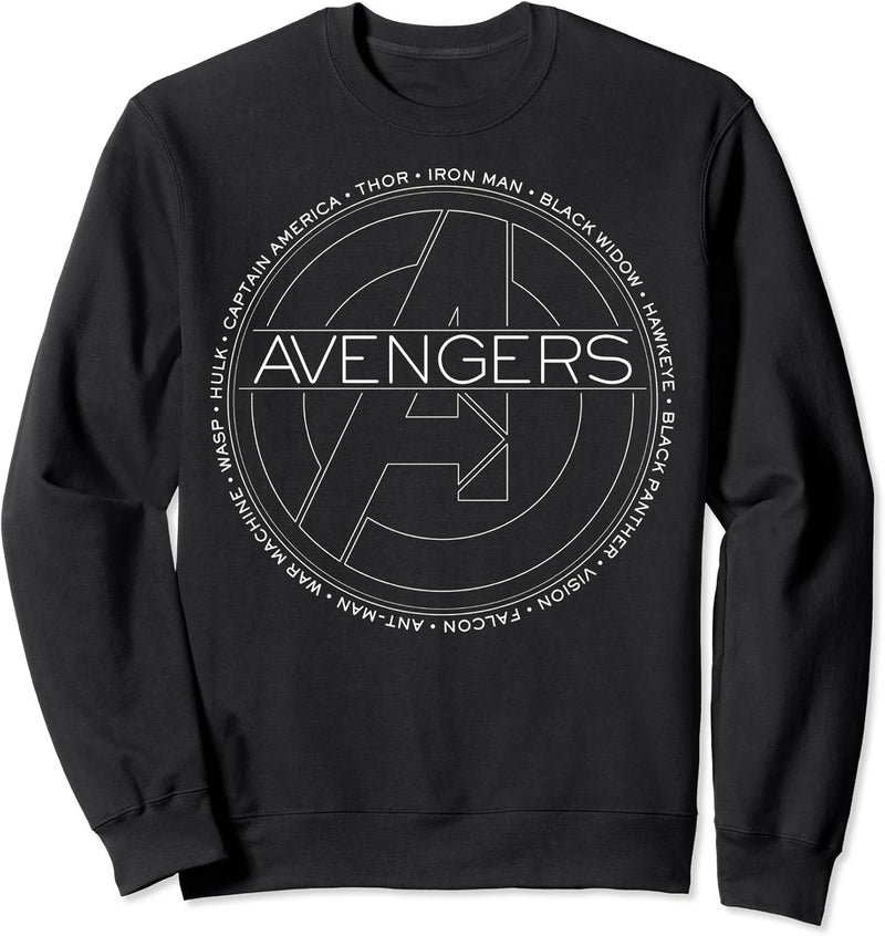 Marvel Avengers Heroes Circle Text Sweatshirt