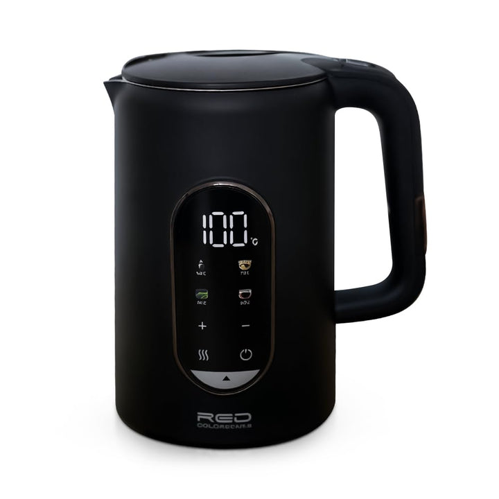 Edelstahl Wasserkocher mit Temperatureinstellung (40-100°C) | RED Colorsense A11E Teekocher 1,7L 200