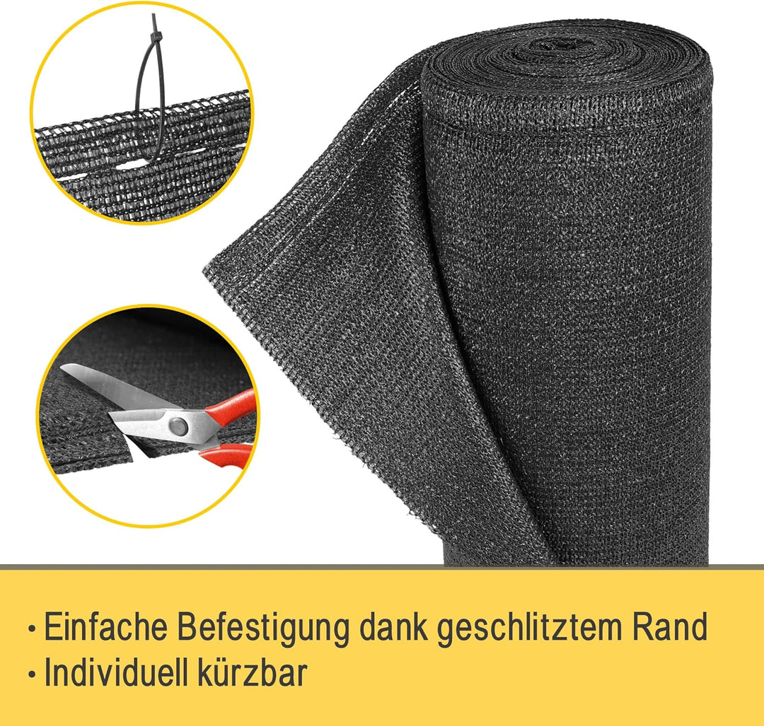 Sol Royal Schattennetz 25m x 2m Schattiergewebe 165g/m² – Blickdichter Sonnenschutz mit UV-Schutz &