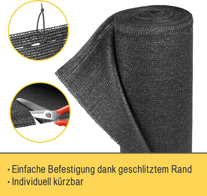 Sol Royal Schattennetz 25m x 2m Schattiergewebe 165g/m² – Blickdichter Sonnenschutz mit UV-Schutz &