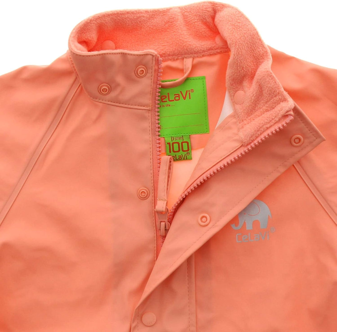 Celavi Unisex Baby Regenanzug Regenanzug 80 Orange, 80 Rosa