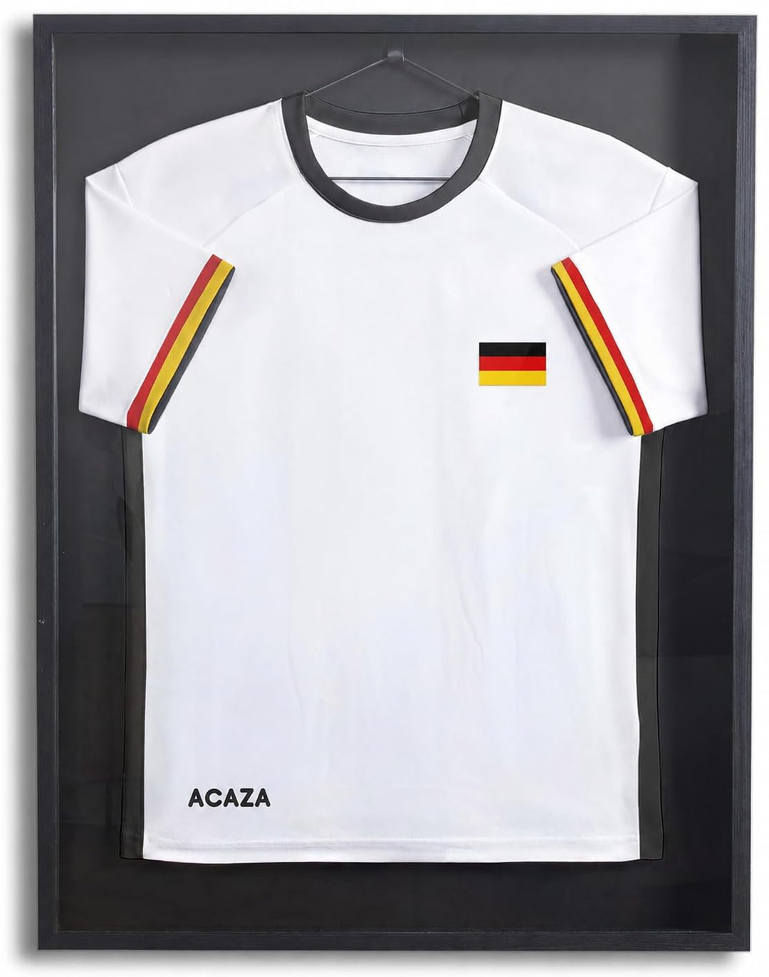 ACAZA Trikotrahmen Premium 70 x 90cm XL Gross, 3D Bilderrahmen tief zum befüllen mit Fussball-, Eish