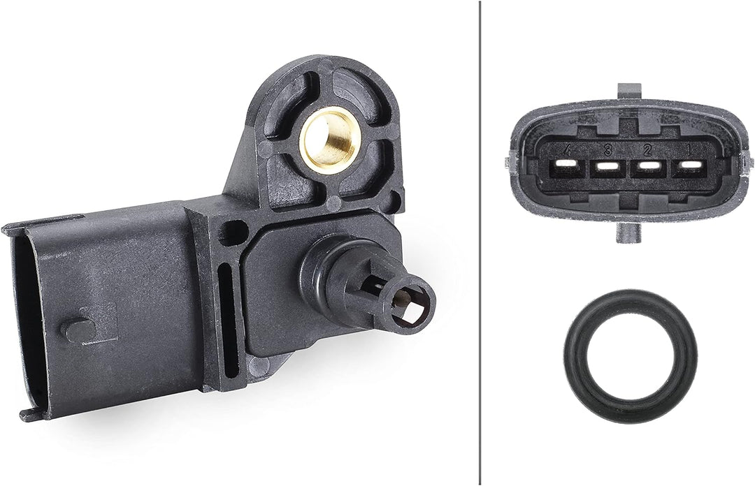 HELLA 6PP 009 400-291 Sensor, Ladedruck - 5V - mit Dichtung