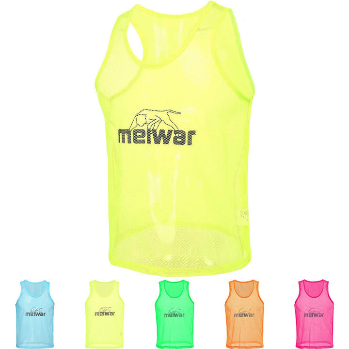 meiwar Leibchen - 10er Set Trainingsleibchen I Markierungshemd für Sport, Fussball, Handball in oran