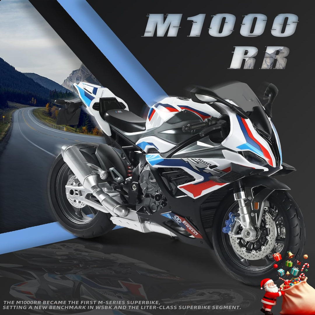 Risopen 1:9 für BMW M 1000RR Modell – Fertigmodell aus kdruckguss, Mini Motorrad Geschenk für Erwach