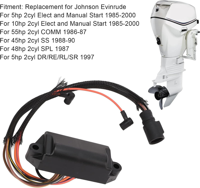 CDI Elektronik Netzteil, Aussenborder Netzteil 396141 582281 582285 Ersatz für Johnson 5 PS 2 Zyl El