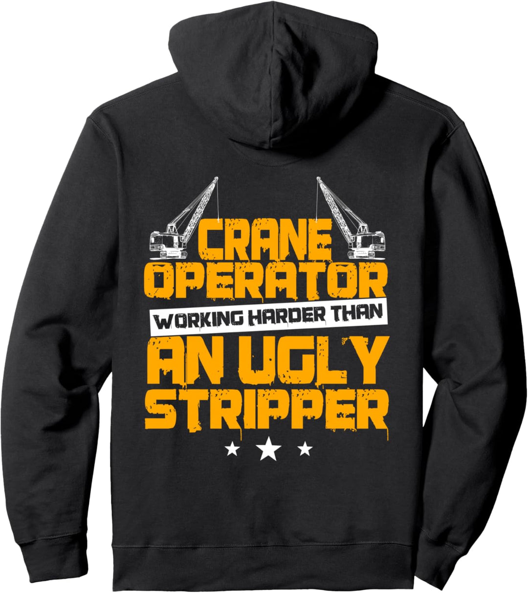 Kranführer-Design auf der Rückseite der Kleidung Pullover Hoodie