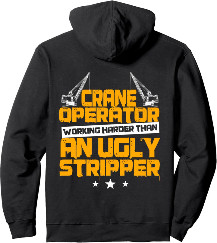 Kranführer-Design auf der Rückseite der Kleidung Pullover Hoodie