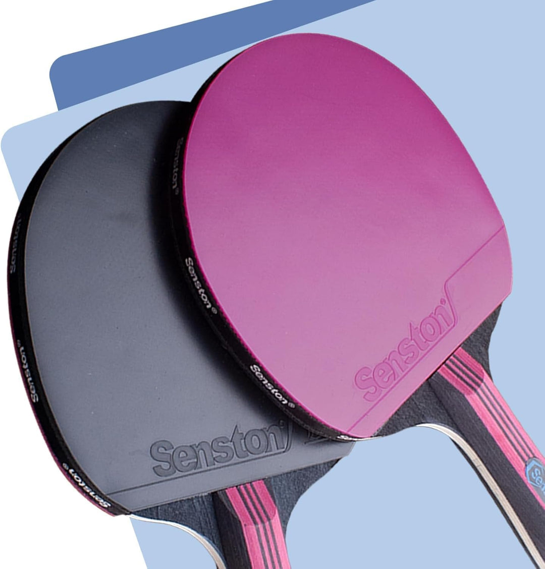 Senston Tischtennisschläger Set, 2 Tischtennisschlager, 3 Tischtennis Bälle und 1 Tasche Ideal für S