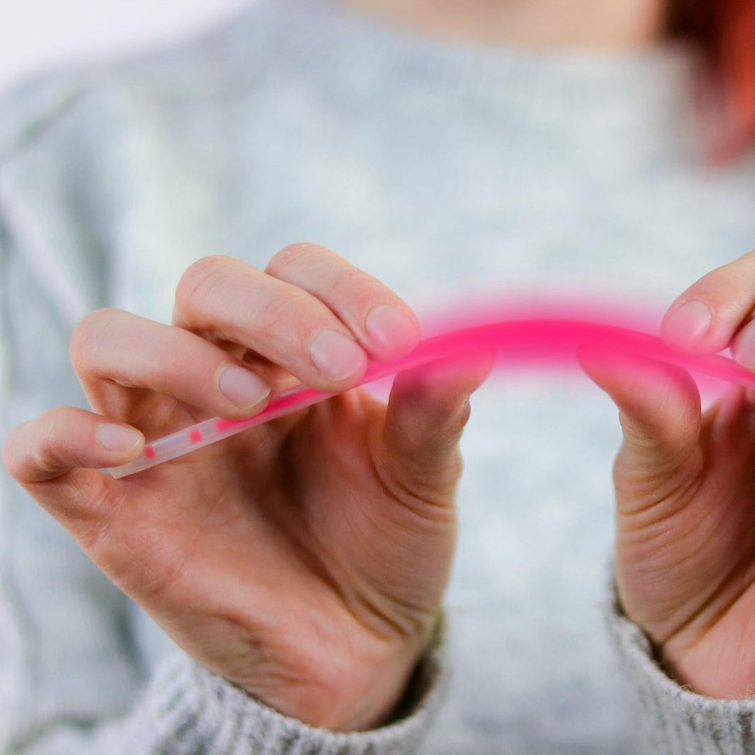 Relaxdays 500 x Knicklichter inklusive 520 x 3D-Verbinder, 8 h Leuchtdauer, Glow Stick, Leuchtstäbe