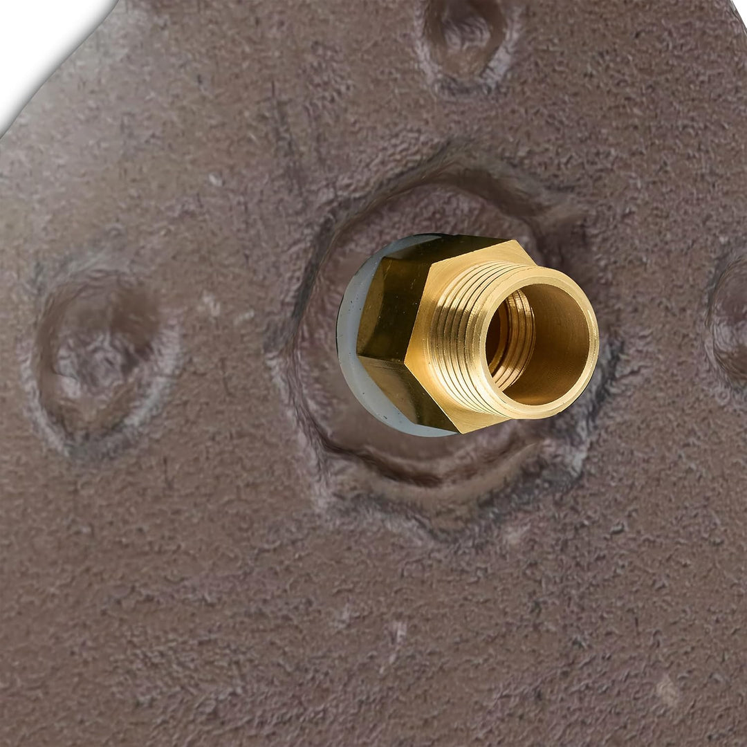 Relaxdays Wandbrunnen, mit Wasserhahn, Waschbecken Garten, Gusseisen, HxBxT: 40 x 24 x 15 cm, antike