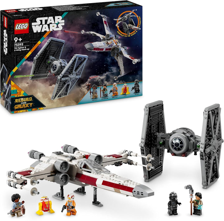 LEGO Star Wars Mashup aus TIE Fighter & X-Wing, baubare Spielzeug Sternjäger, Geschenkidee für Kinde