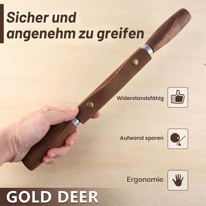 Holzbearbeitungswerkzeug, 10,9 cm, Ziehmesser mit Lederscheide, SK5, Holzschnitzwerkzeuge, Whittling