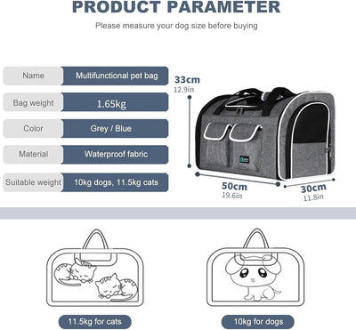 PETCUTE Katzenrucksack Hunderucksack für Katzen und Kleine Hunde,Atmungsaktiv Haustier Rucksack Katz