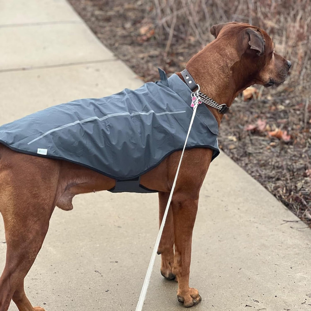 Mile High Life Hunderegenmantel Einstellbare wasserdichte Haustierkleidung Leichte Regenjacke mit re