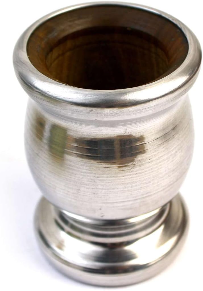 Palo Santo Mate Tee Becher aus Metall geschmiedet | Handgefertigt mate-tee tasse Palo Santo vollstän